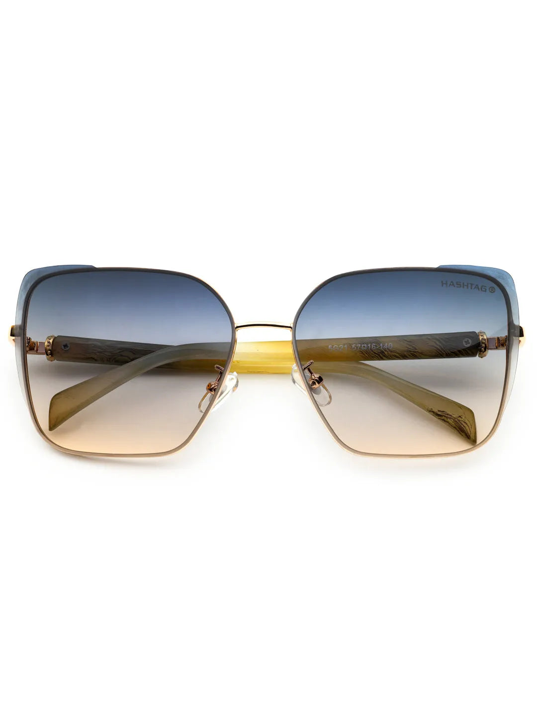 Aethera | Gradient Blue & Pink Oversized Full Rim Rectangle Sunglasses for Women [UV-protected]