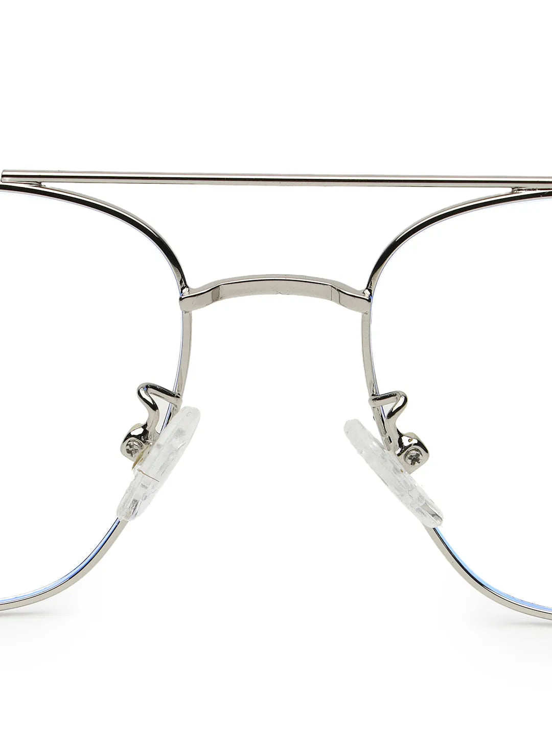 Jovion | Black & Silver Medium Full Rim RECTANGLE Computer Glasses for Men & Women [Blue Block]