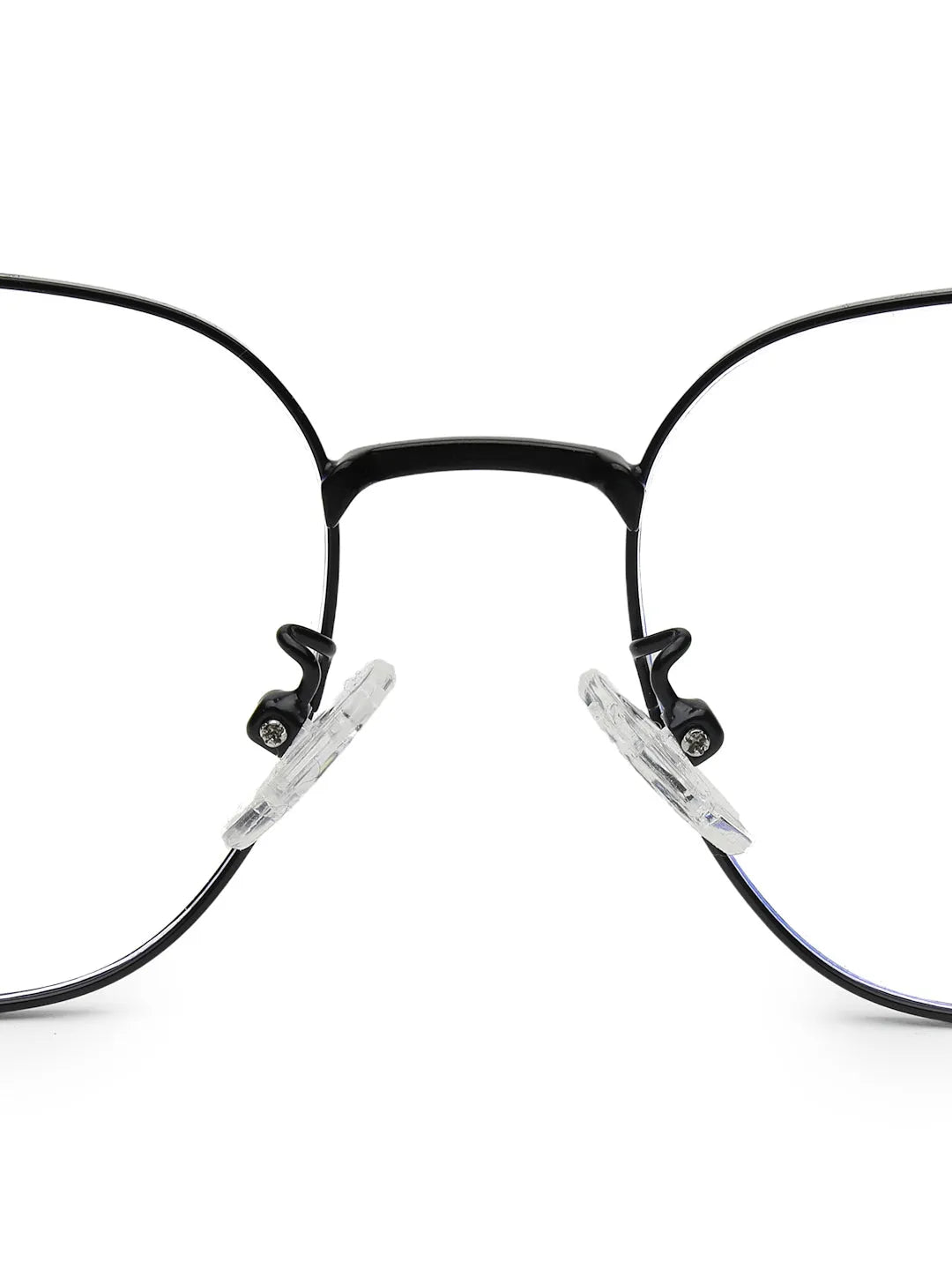 Frostis | Black Small Full Rim Hexagonal Computer Glasses for Men & Women [Blue Block]