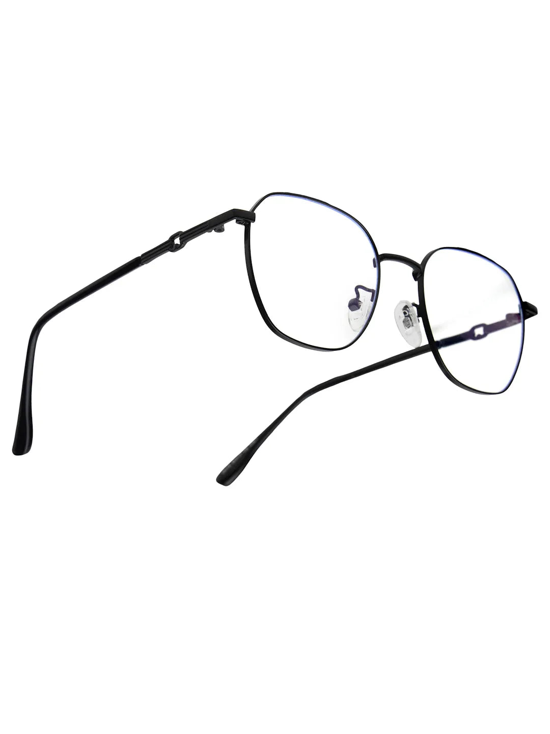 Frostis | Black Small Full Rim Hexagonal Computer Glasses for Men & Women [Blue Block]