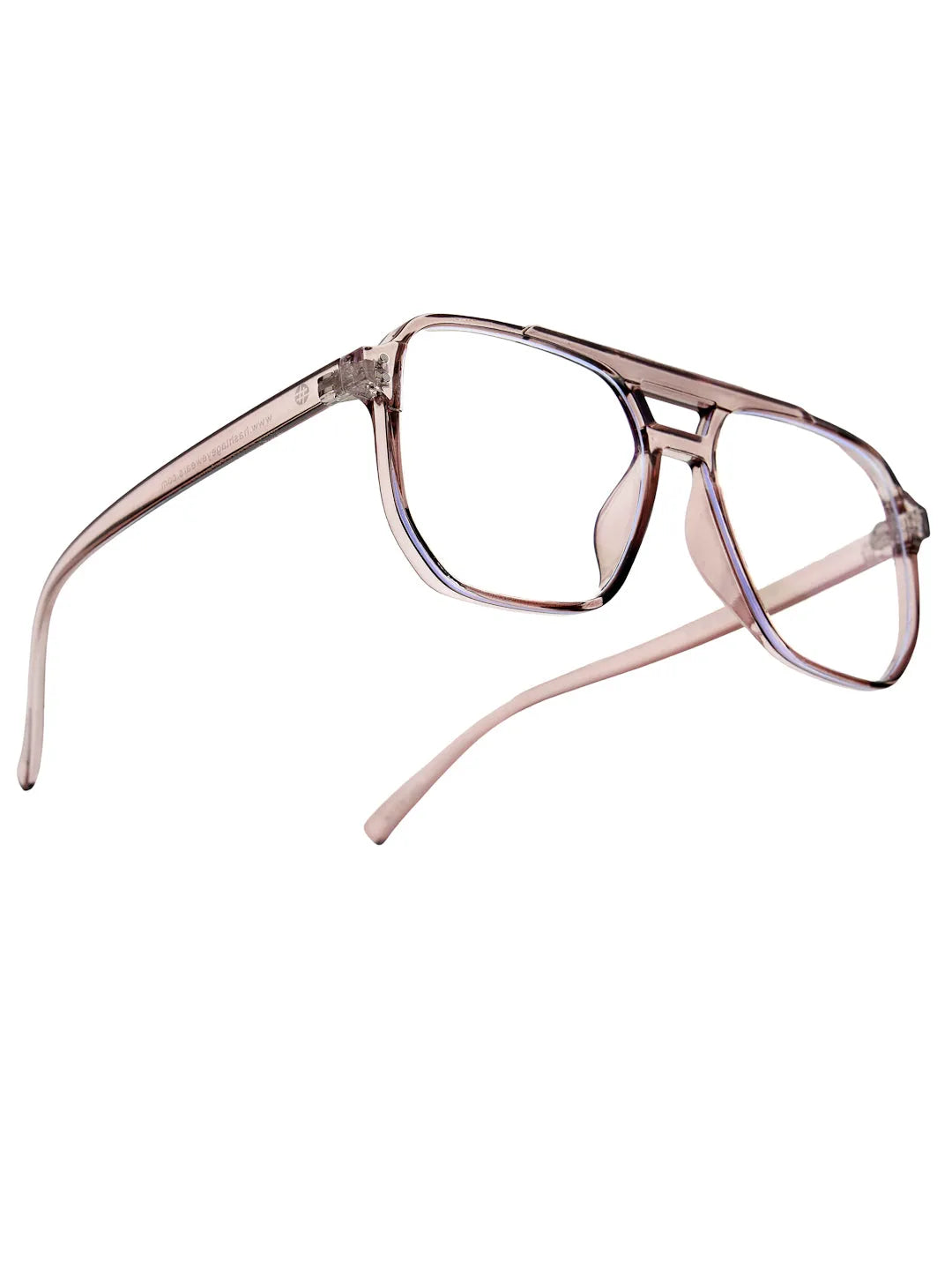 Lumnos | Brown Medium Full Rim Square Computer Glasses for Men & Women [Blue Block]