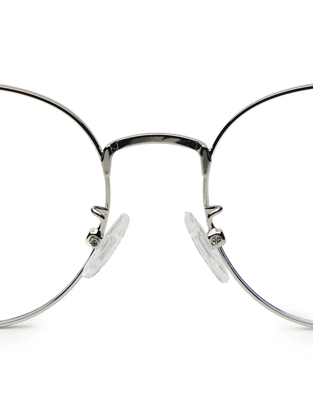 Galveris | Black & Silver Small Full Rim Round Computer Glasses for Men & Women [Blue Block]