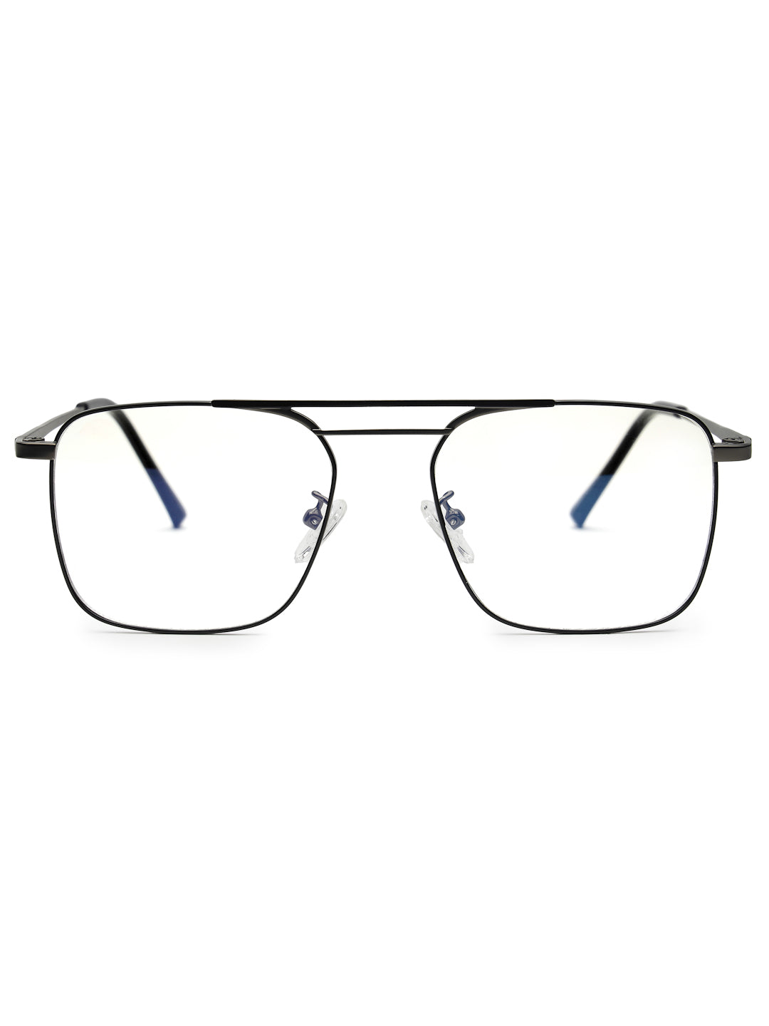 Neuron | Black & Grey Medium Full Rim RECTANGLE Computer Glasses for Men & Women [Blue Block]