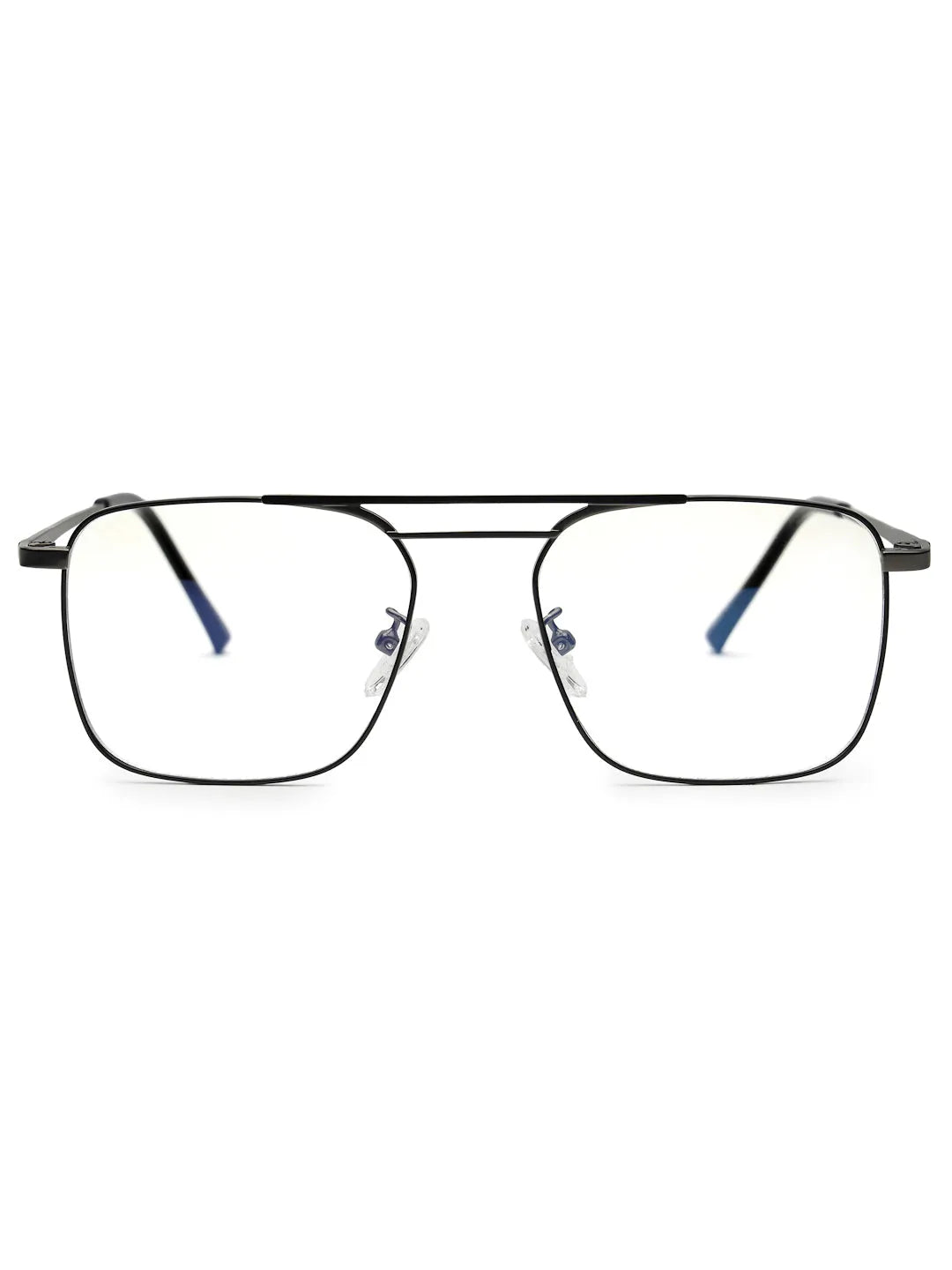Neuron | Black & Grey Medium Full Rim RECTANGLE Computer Glasses for Men & Women [Blue Block]