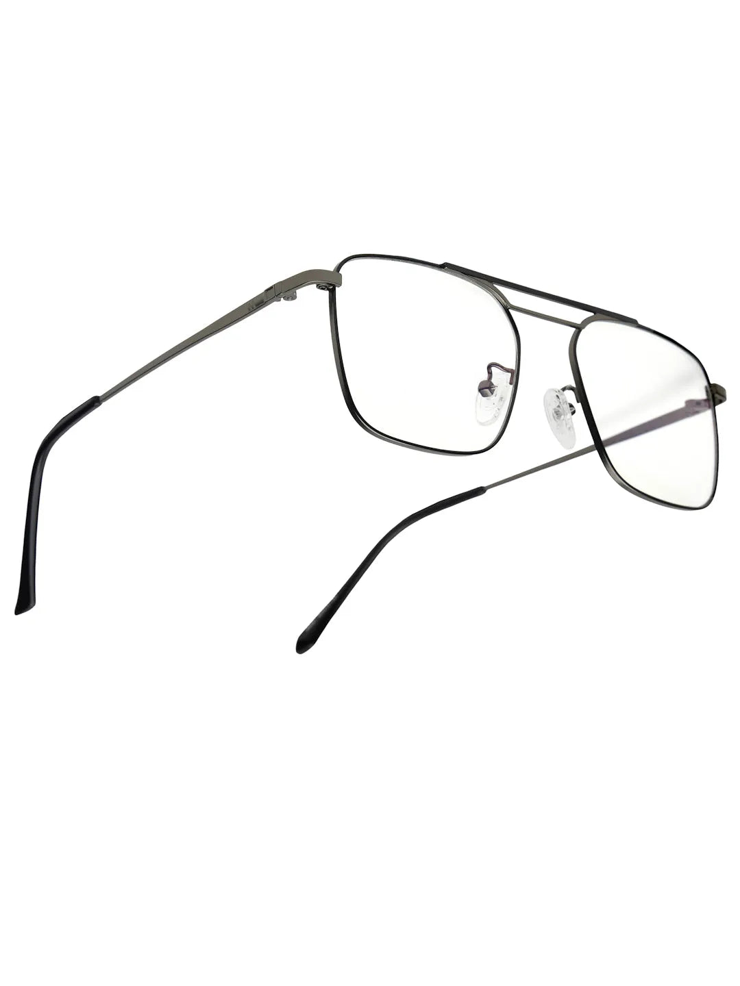 Neuron | Black & Grey Medium Full Rim RECTANGLE Computer Glasses for Men & Women [Blue Block]