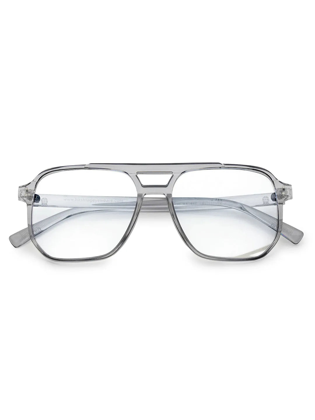 Lumnos | Smoke Medium Full Rim Square Computer Glasses for Men & Women [Blue Block]