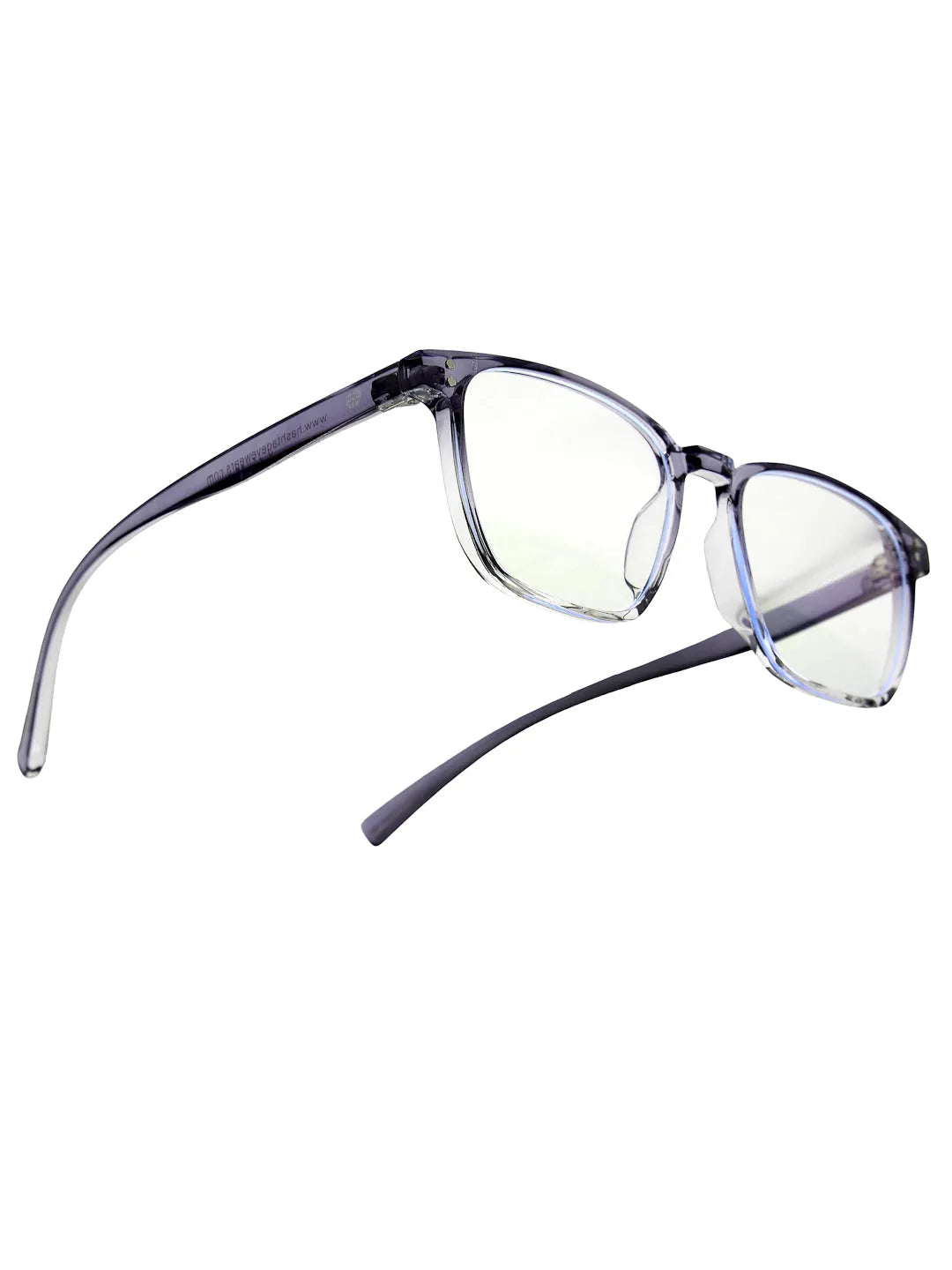 Novara | Gradient Blue Medium Full Rim Wayfarer Computer Glasses for Men & Women [Blue Block]