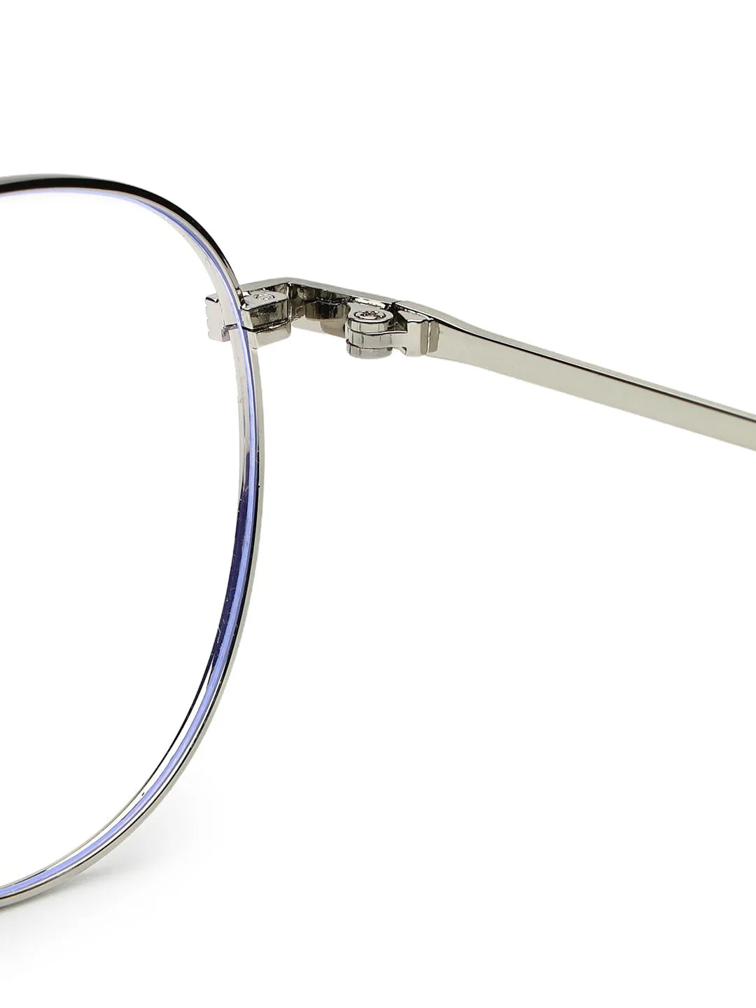 Galveris | Silver Small Full Rim Round Computer Glasses for Men & Women [Blue Block]