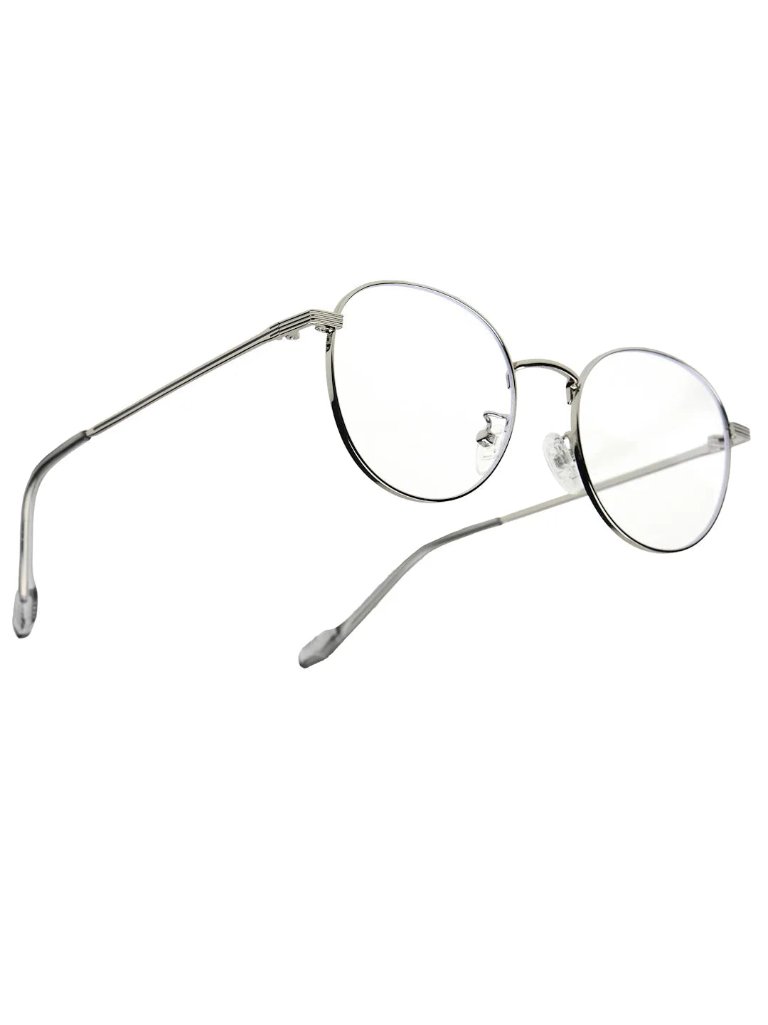 Galveris | Silver Small Full Rim Round Computer Glasses for Men & Women [Blue Block]