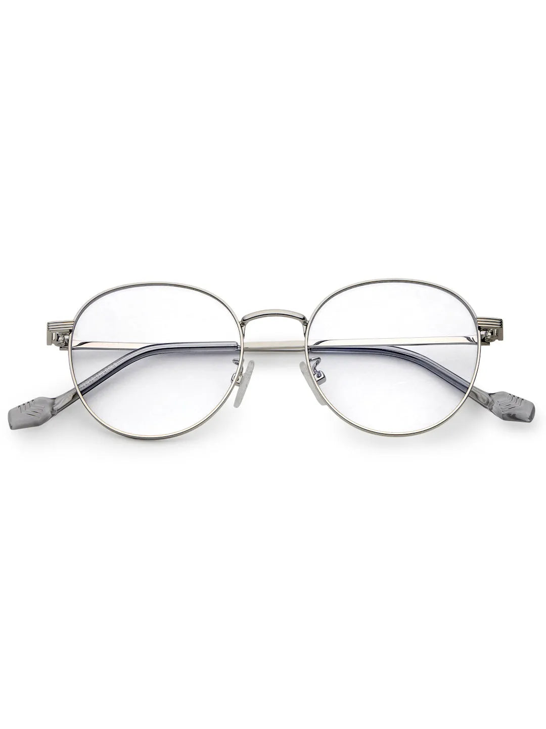 Galveris | Silver Small Full Rim Round Computer Glasses for Men & Women [Blue Block]