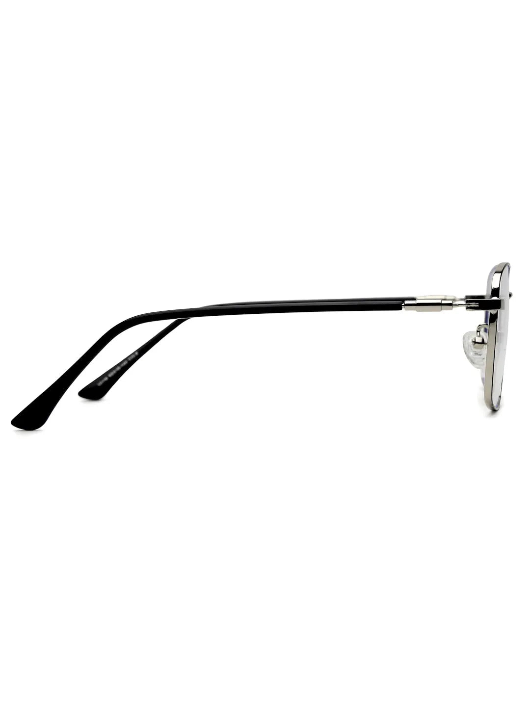 Fyrion | Black & Silver Medium Full Rim RECTANGLE Computer Glasses for Men & Women [Blue Block]
