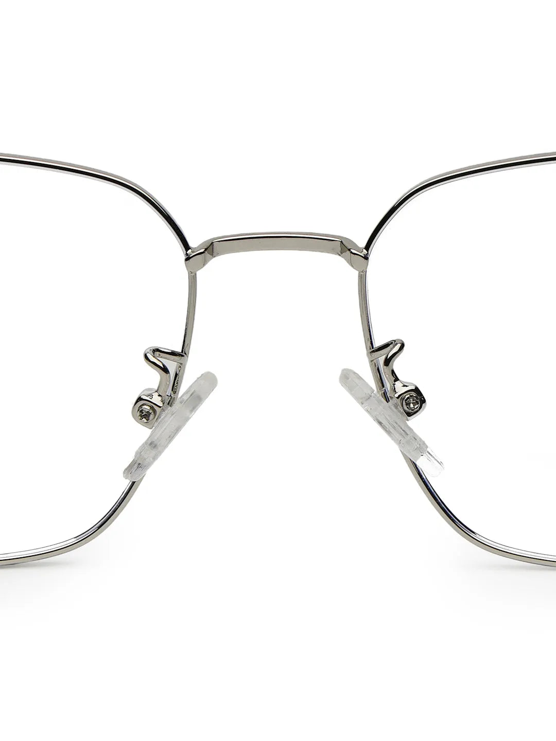 Fyrion | Black & Silver Medium Full Rim RECTANGLE Computer Glasses for Men & Women [Blue Block]