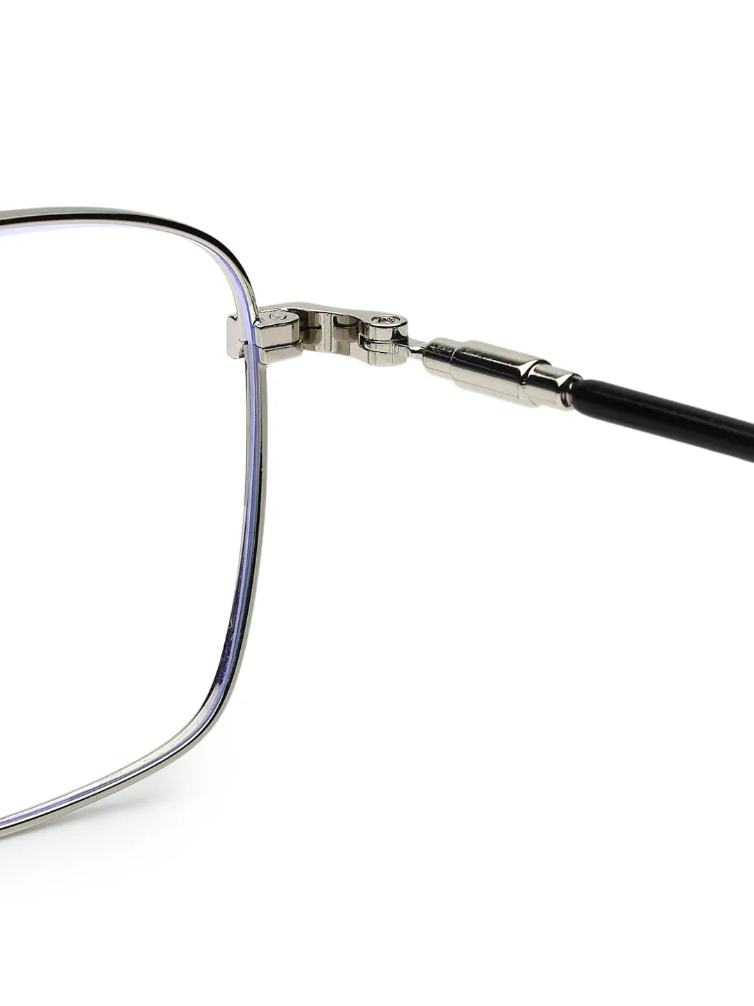 Fyrion | Black & Silver Medium Full Rim RECTANGLE Computer Glasses for Men & Women [Blue Block]