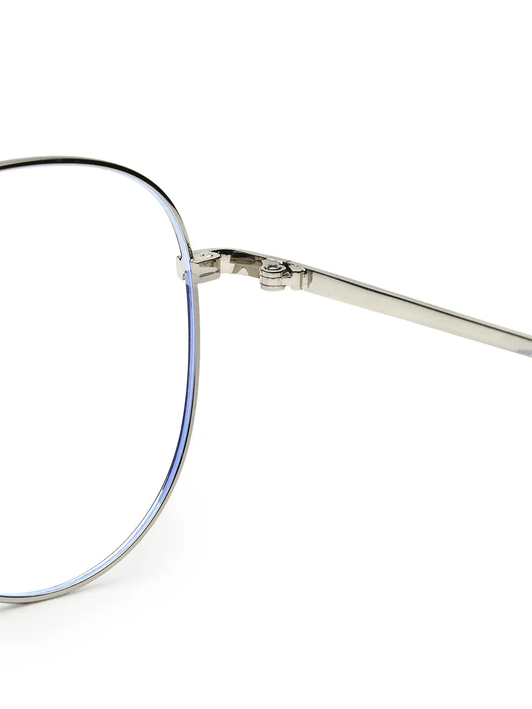 Gravion | Silver & Black Medium Full Rim Aviator Computer Glasses for Men & Women [Blue Block]