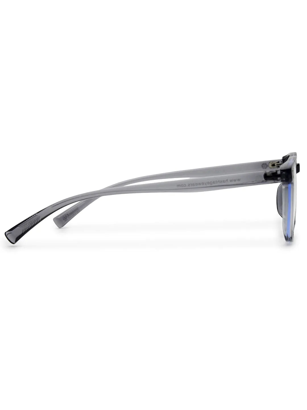 Novara | Grey Medium Full Rim Wayfarer Computer Glasses for Men & Women [Blue Block]