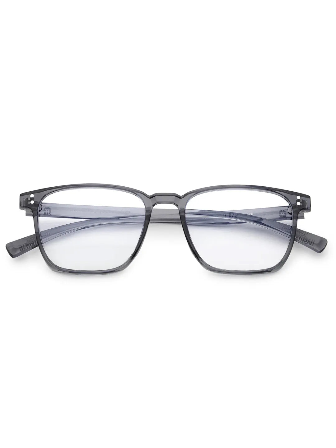 Novara | Grey Medium Full Rim Wayfarer Computer Glasses for Men & Women [Blue Block]