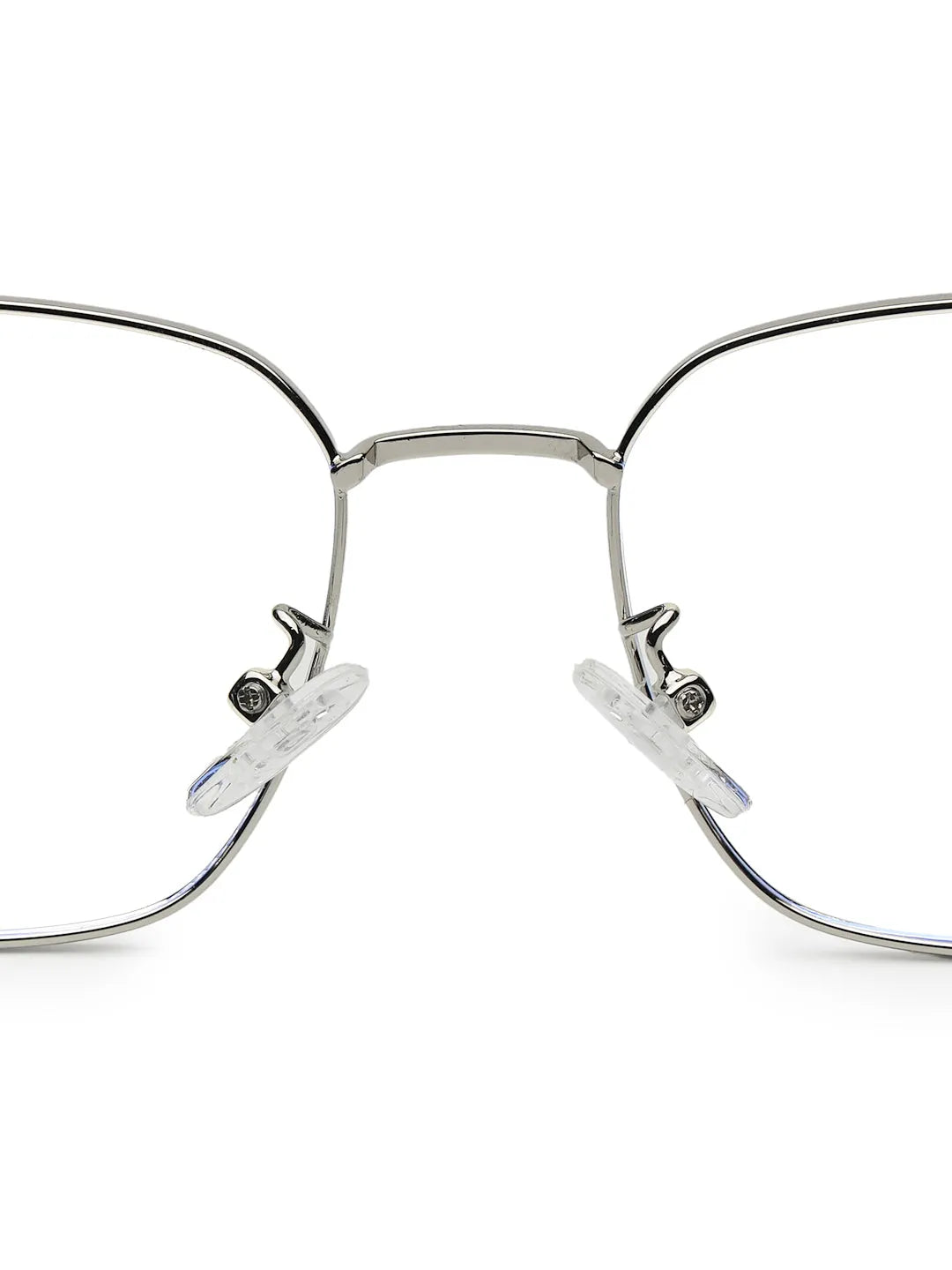 Fyrion | Silver Medium Full Rim RECTANGLE Computer Glasses for Men & Women [Blue Block]
