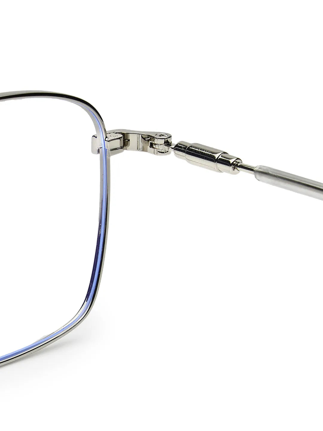 Fyrion | Silver Medium Full Rim RECTANGLE Computer Glasses for Men & Women [Blue Block]