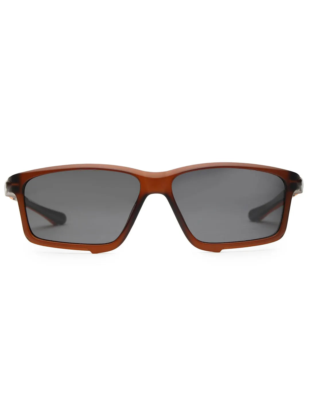 H2R | Brown Medium Full Rim Rectangle Sports for Men & Women [Polarized]