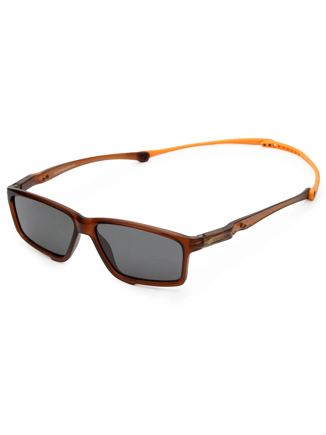 H2R | Brown Medium Full Rim Rectangle Sports for Men & Women [Polarized]