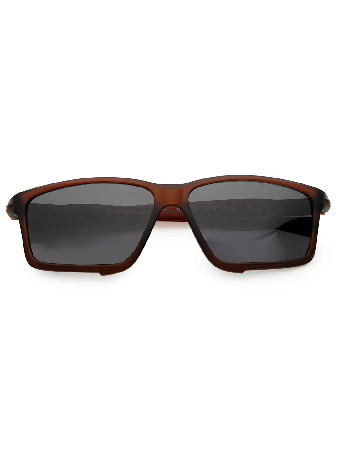 H2R | Brown Medium Full Rim Rectangle Sports for Men & Women [Polarized]