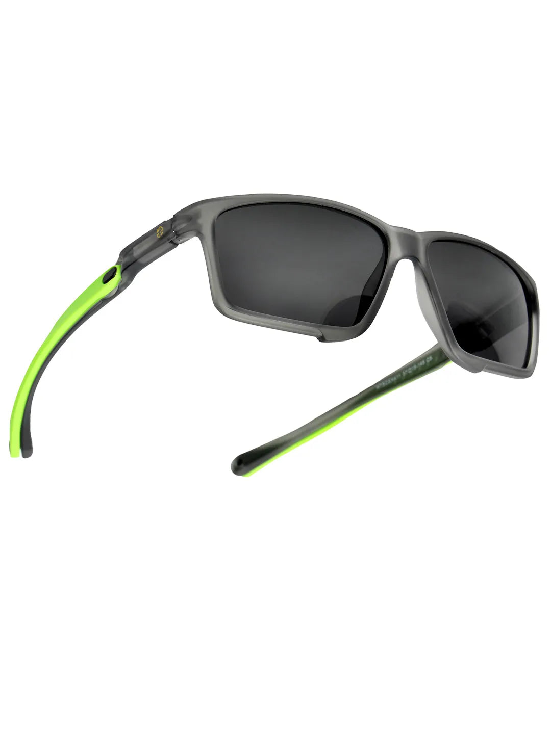 H2R | Grey/Green Medium Full Rim Rectangle Sports for Men & Women [Polarized]