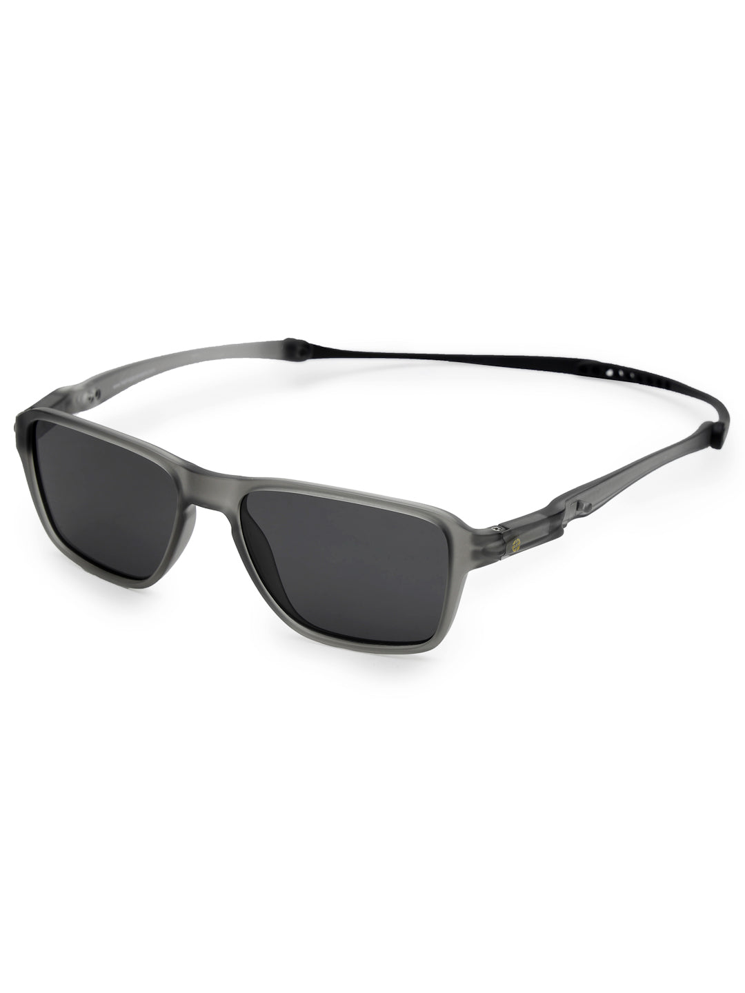 Rift | Grey/Black Large Full Rim Rectangle Sports for Men & Women [Polarized]