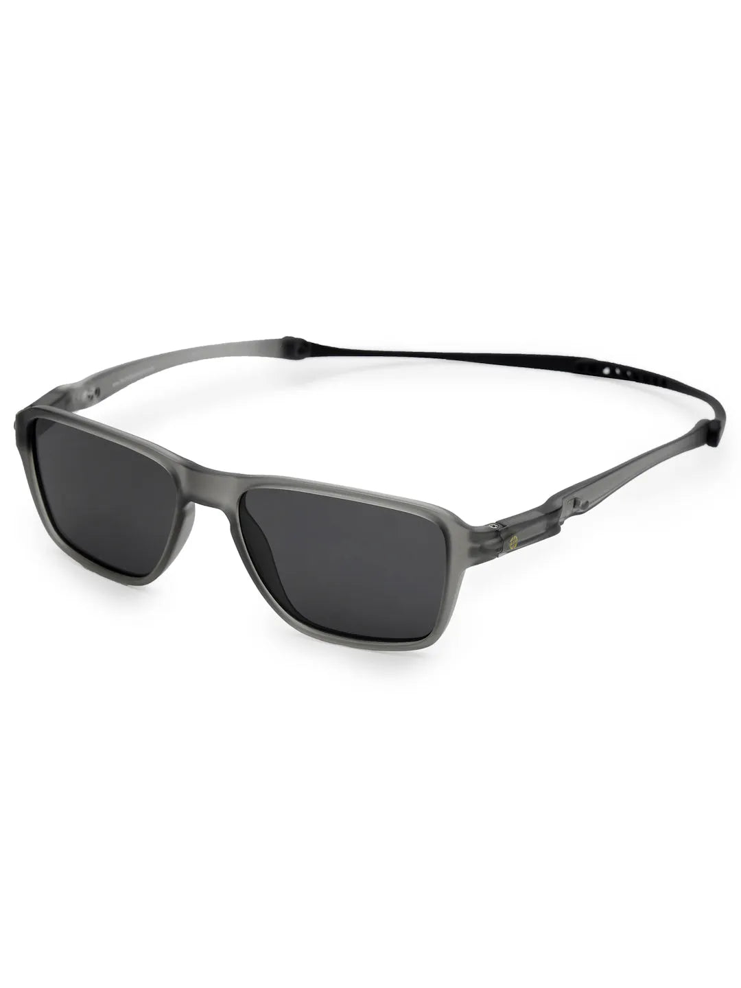 Rift | Grey/Black Large Full Rim Rectangle Sports for Men & Women [Polarized]