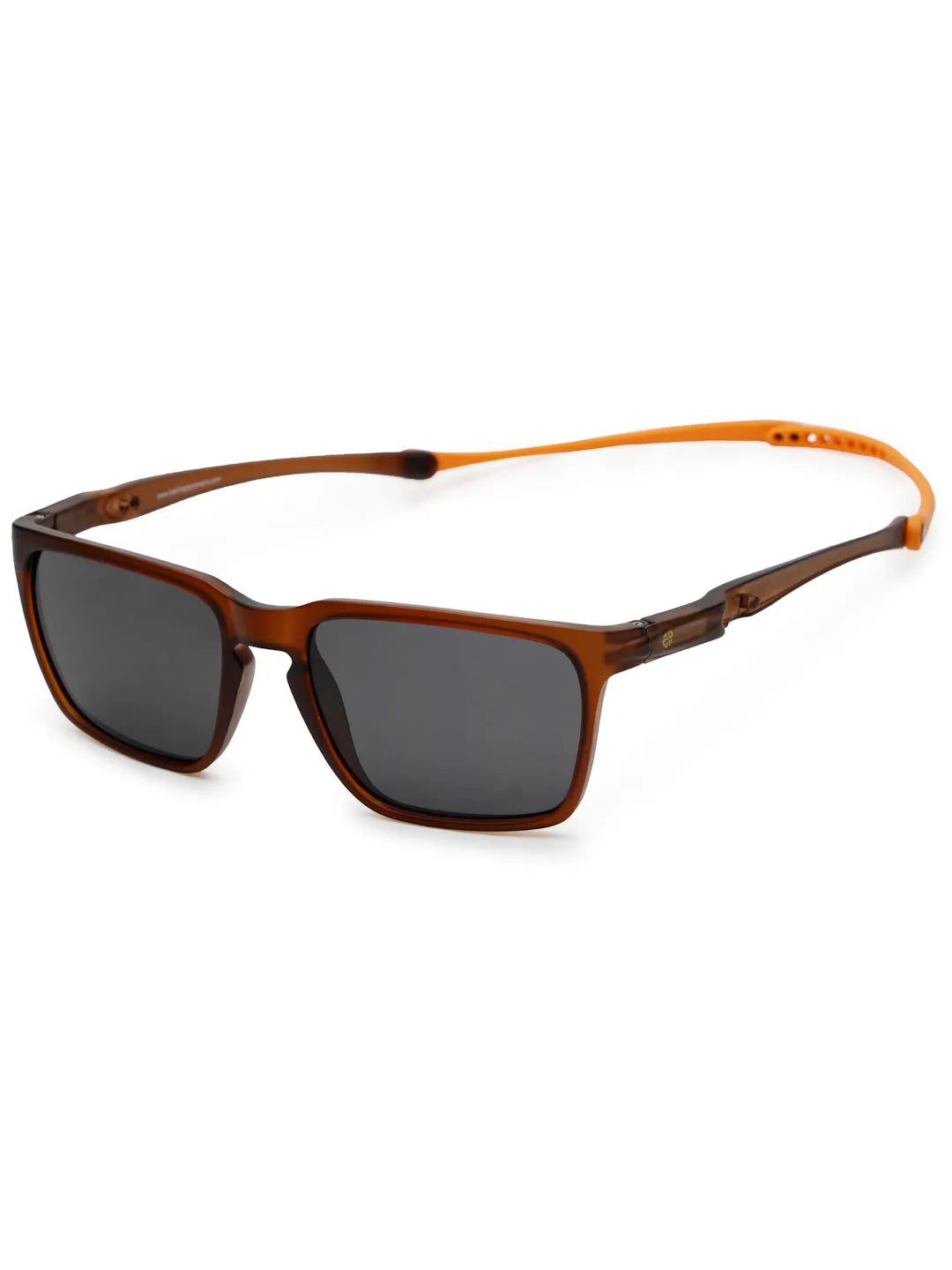 DragGo | Brown Medium Full Rim Rectangle Sports for Men & Women [Polarized]