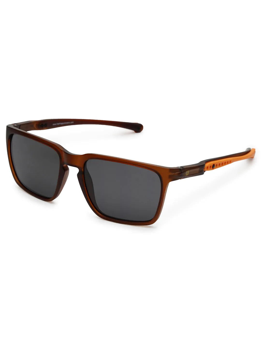 DragGo | Brown Medium Full Rim Rectangle Sports for Men & Women [Polarized]