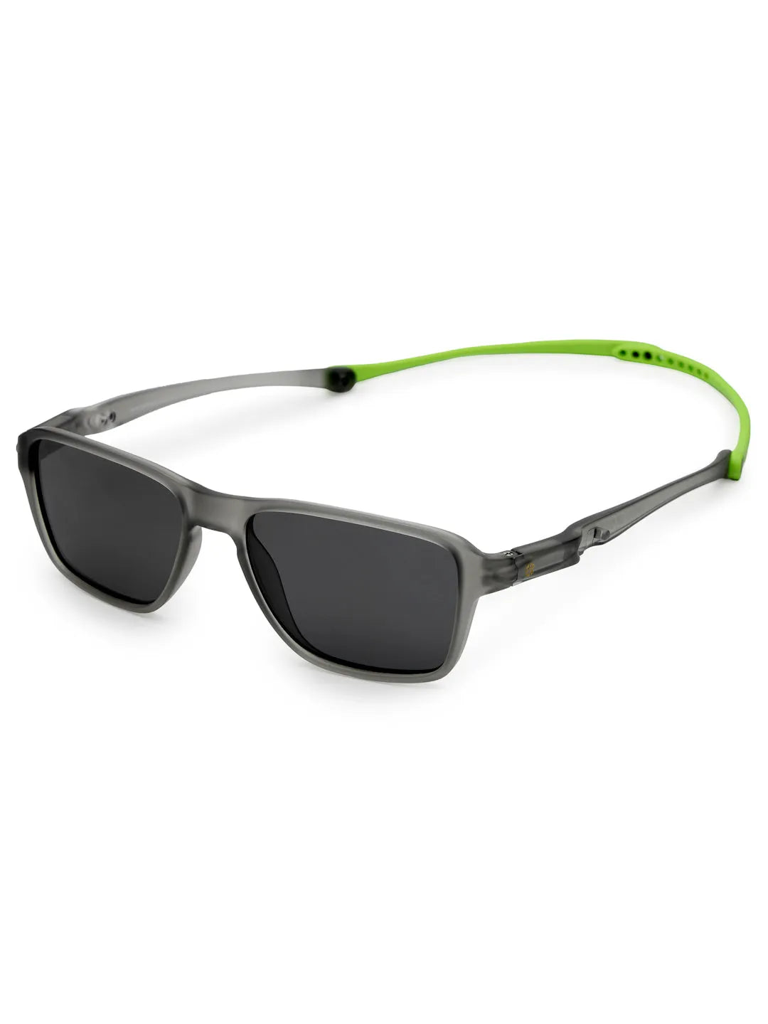 Rift | Grey Large Full Rim Rectangle Sports for Men & Women [Polarized]
