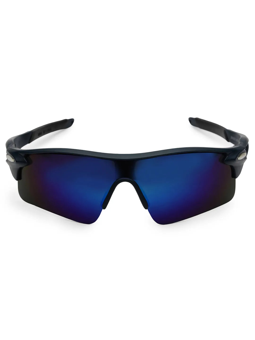 Griffey | Grey/Blue/Black Medium Half Rim Shield Sports for Men & Women [UV-protected]