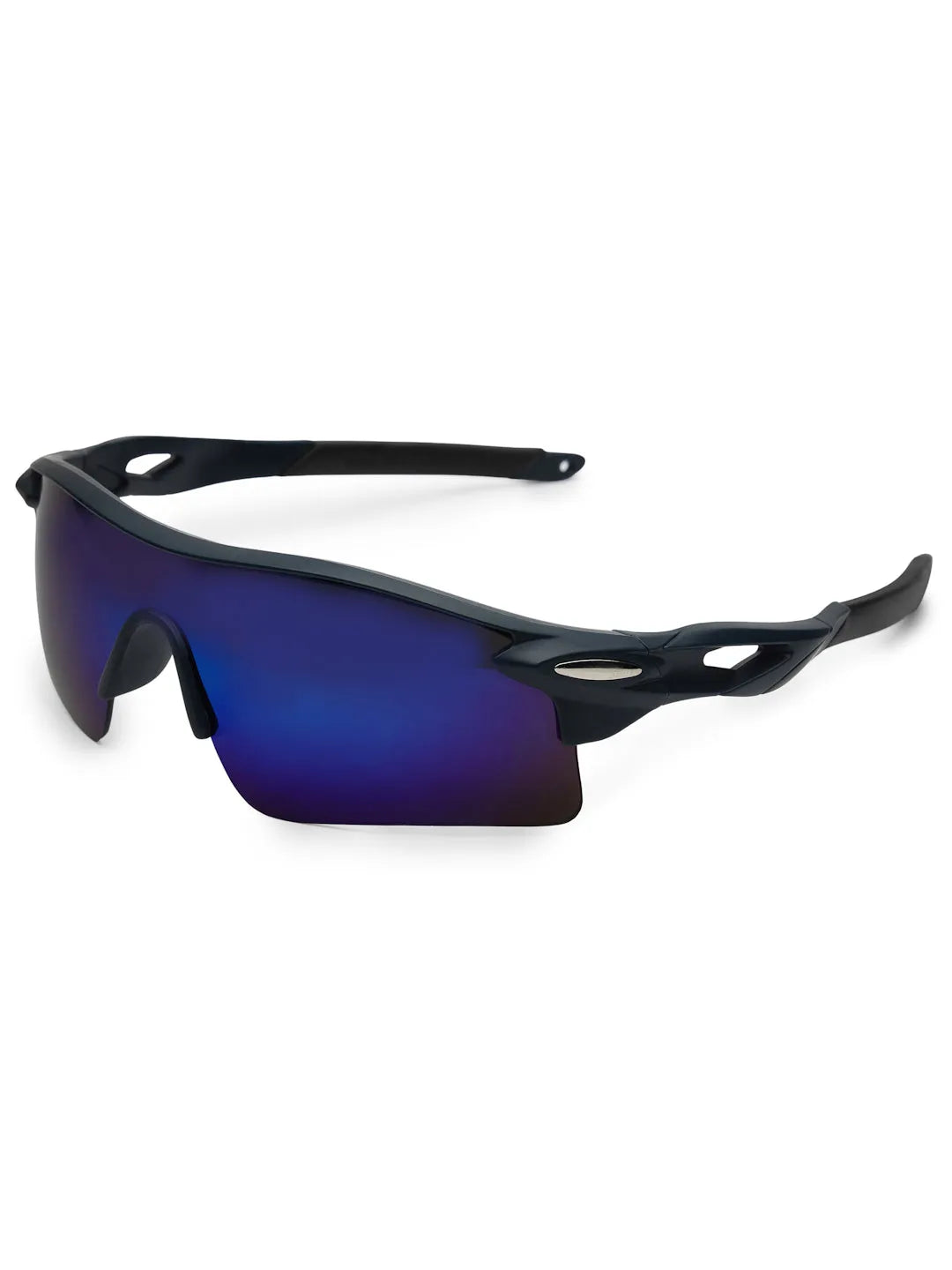 Griffey | Grey/Blue/Black Medium Half Rim Shield Sports for Men & Women [UV-protected]