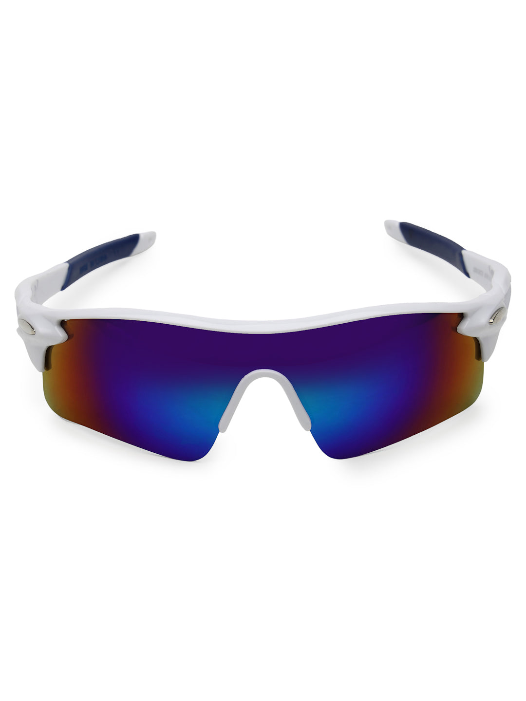 Griffey | White/Blue/Blue Medium Half Rim Shield Sports for Men & Women [UV-protected]