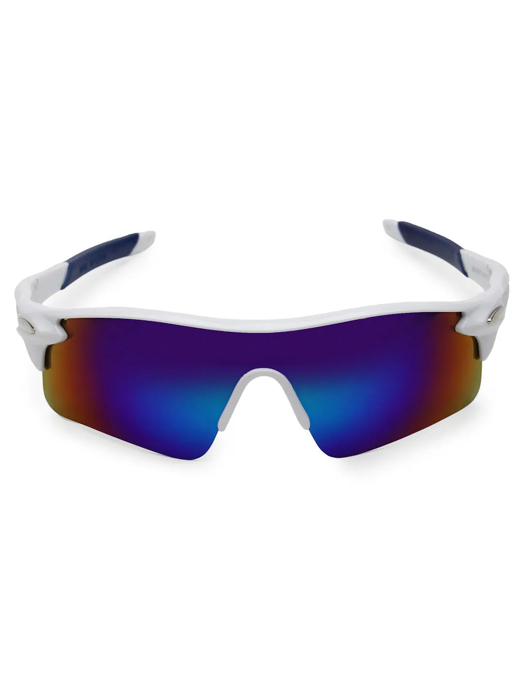 Griffey | White/Blue/Blue Medium Half Rim Shield Sports for Men & Women [UV-protected]