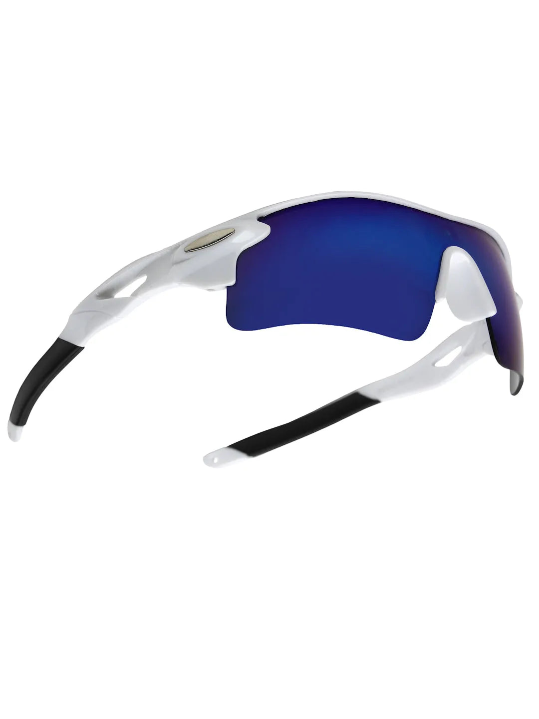 Griffey | White/Blue/Black Medium Half Rim Shield Sports for Men & Women [UV-protected]