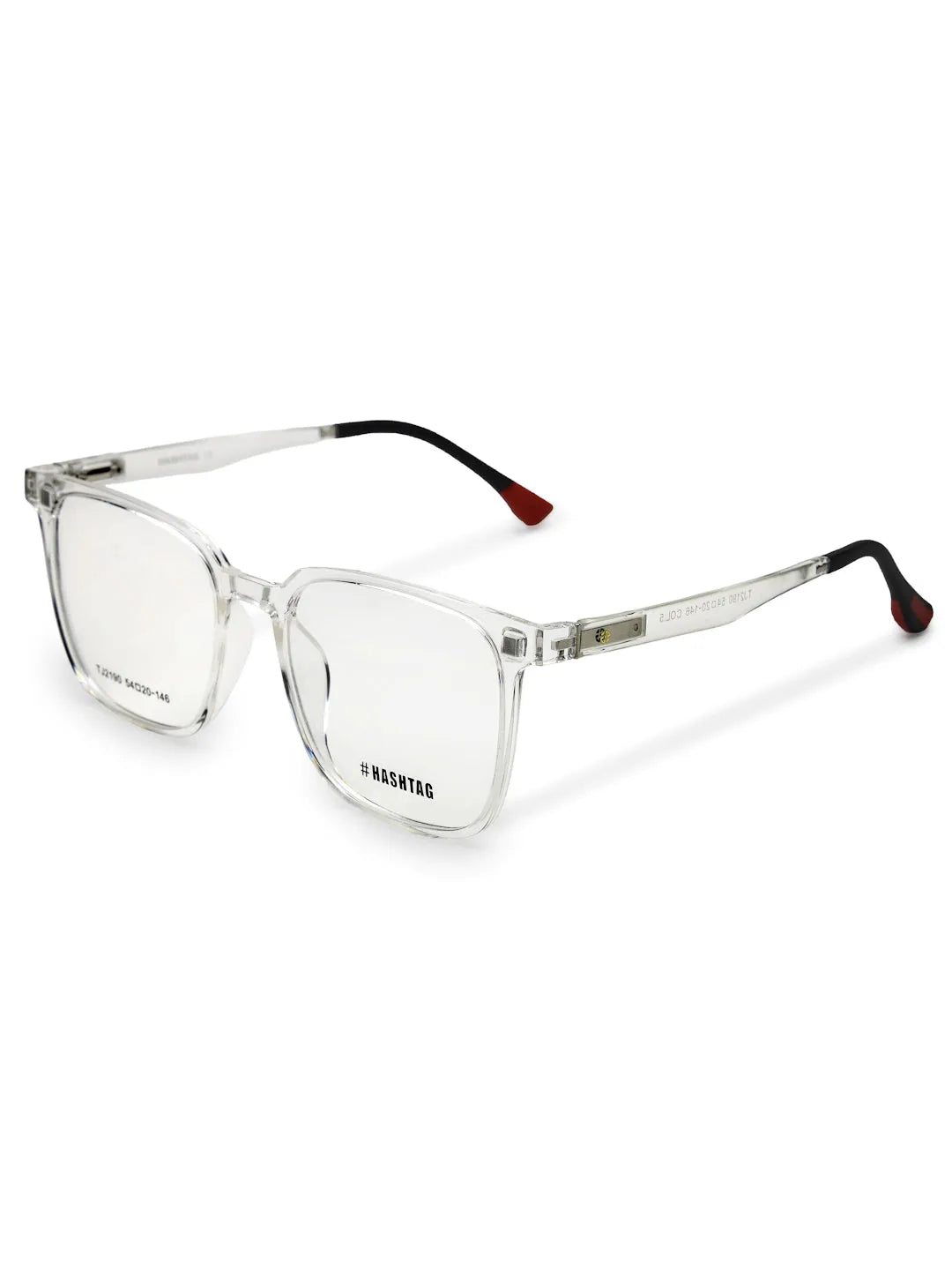 Blaze | Transparent Medium Full Rim Wayfarer Clip-on for Men & Women [Clip-on]