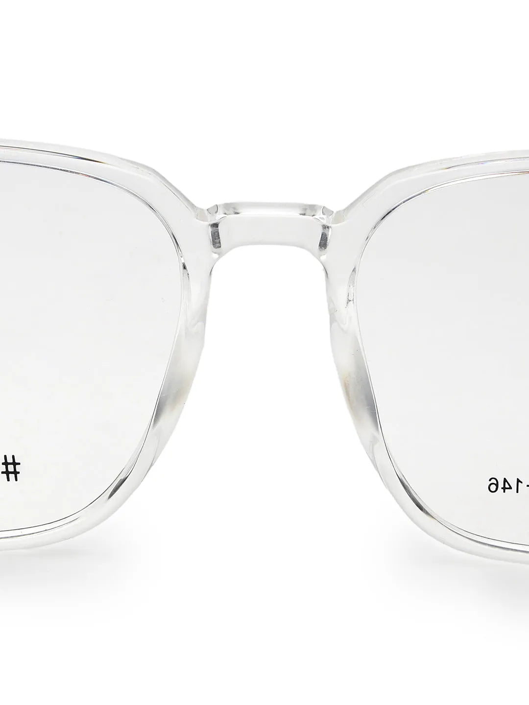 Blaze | Transparent Medium Full Rim Wayfarer Clip-on for Men & Women [Clip-on]