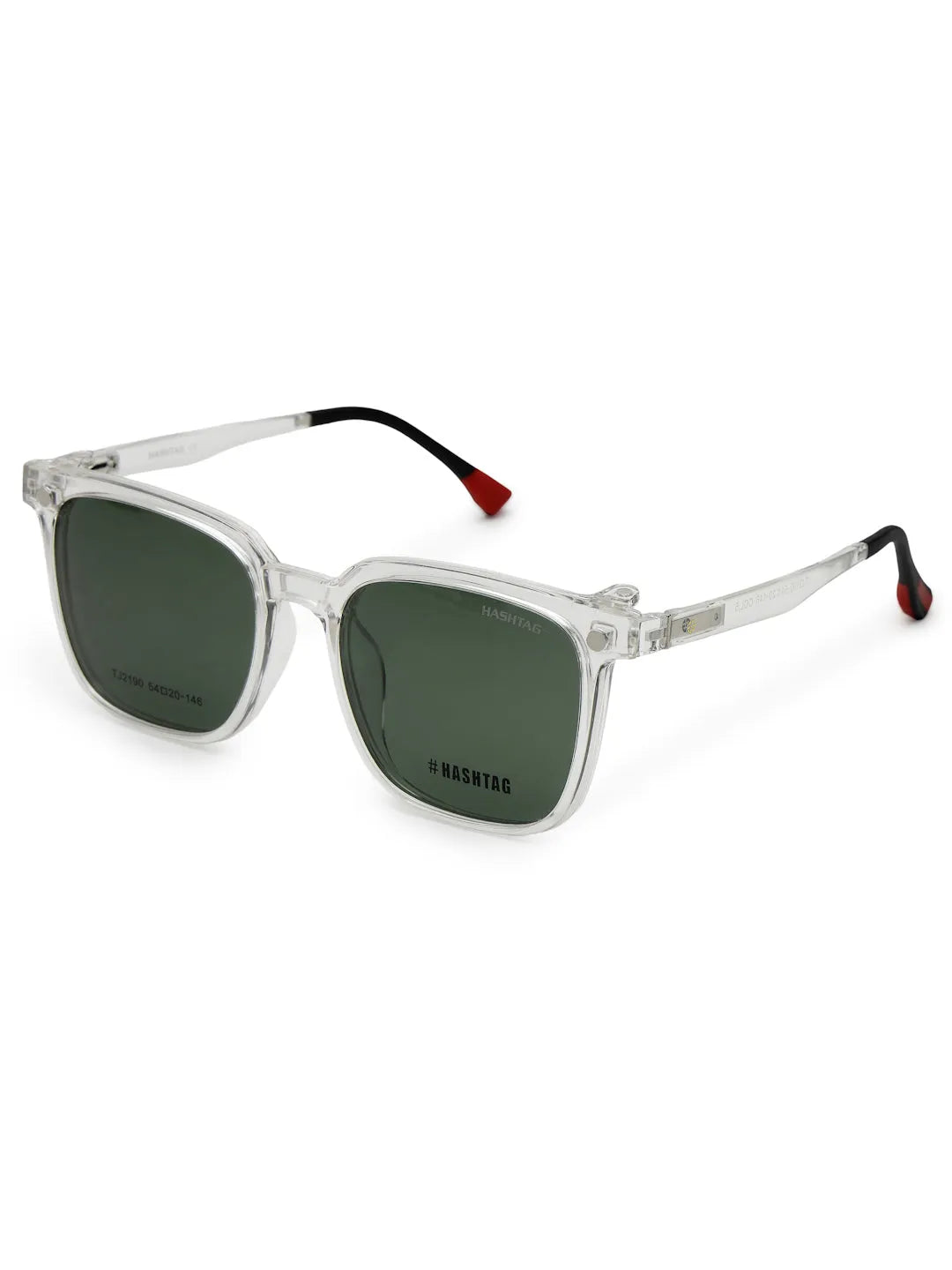 Blaze | Transparent Medium Full Rim Wayfarer Clip-on for Men & Women [Clip-on]