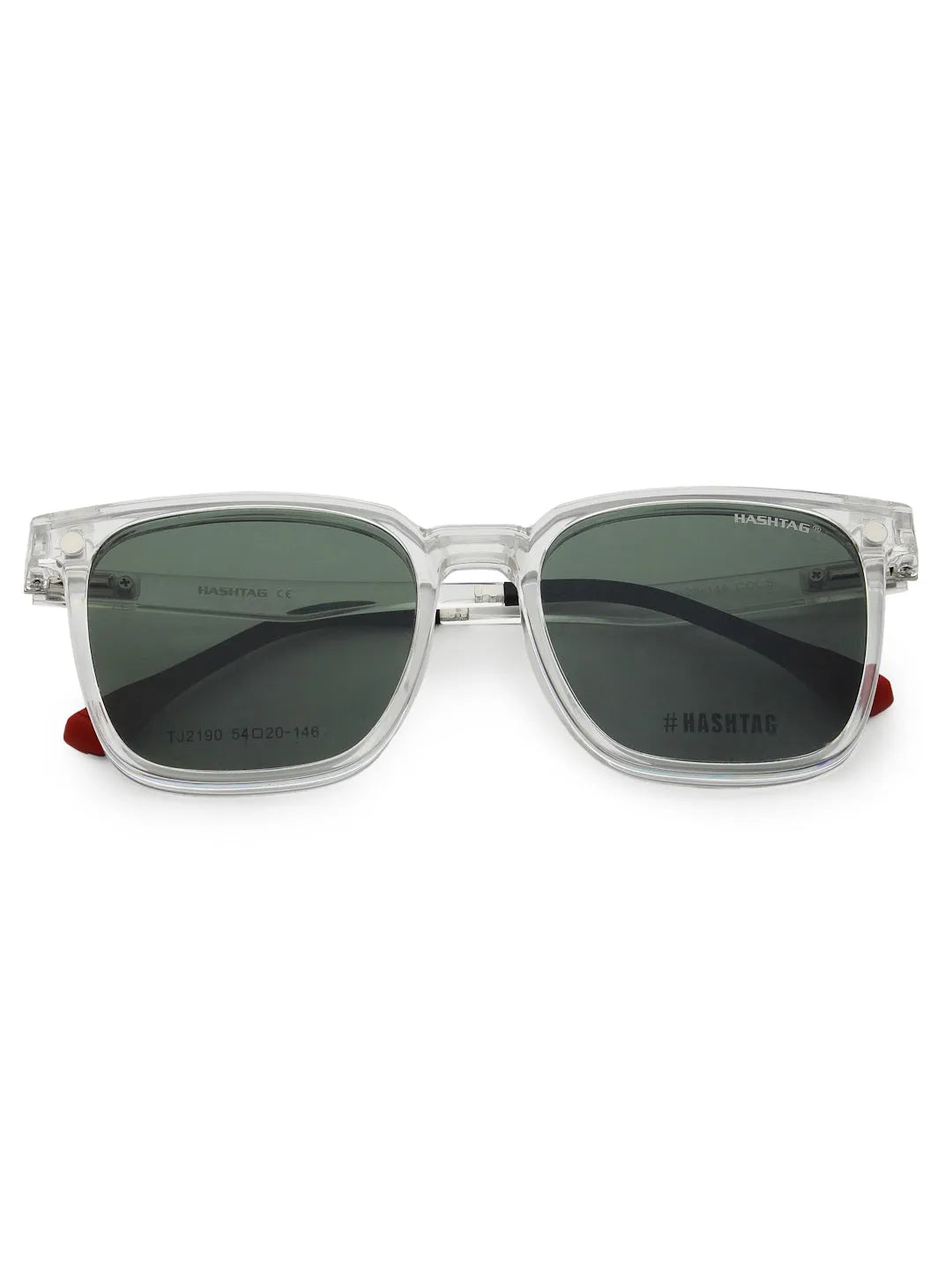 Blaze | Transparent Medium Full Rim Wayfarer Clip-on for Men & Women [Clip-on]