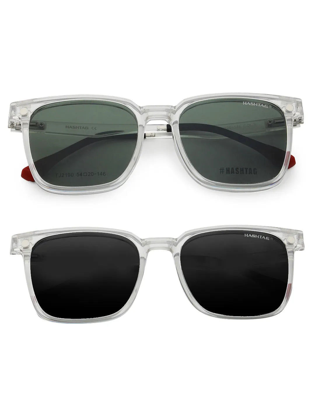 Blaze | Transparent Medium Full Rim Wayfarer Clip-on for Men & Women [Clip-on]