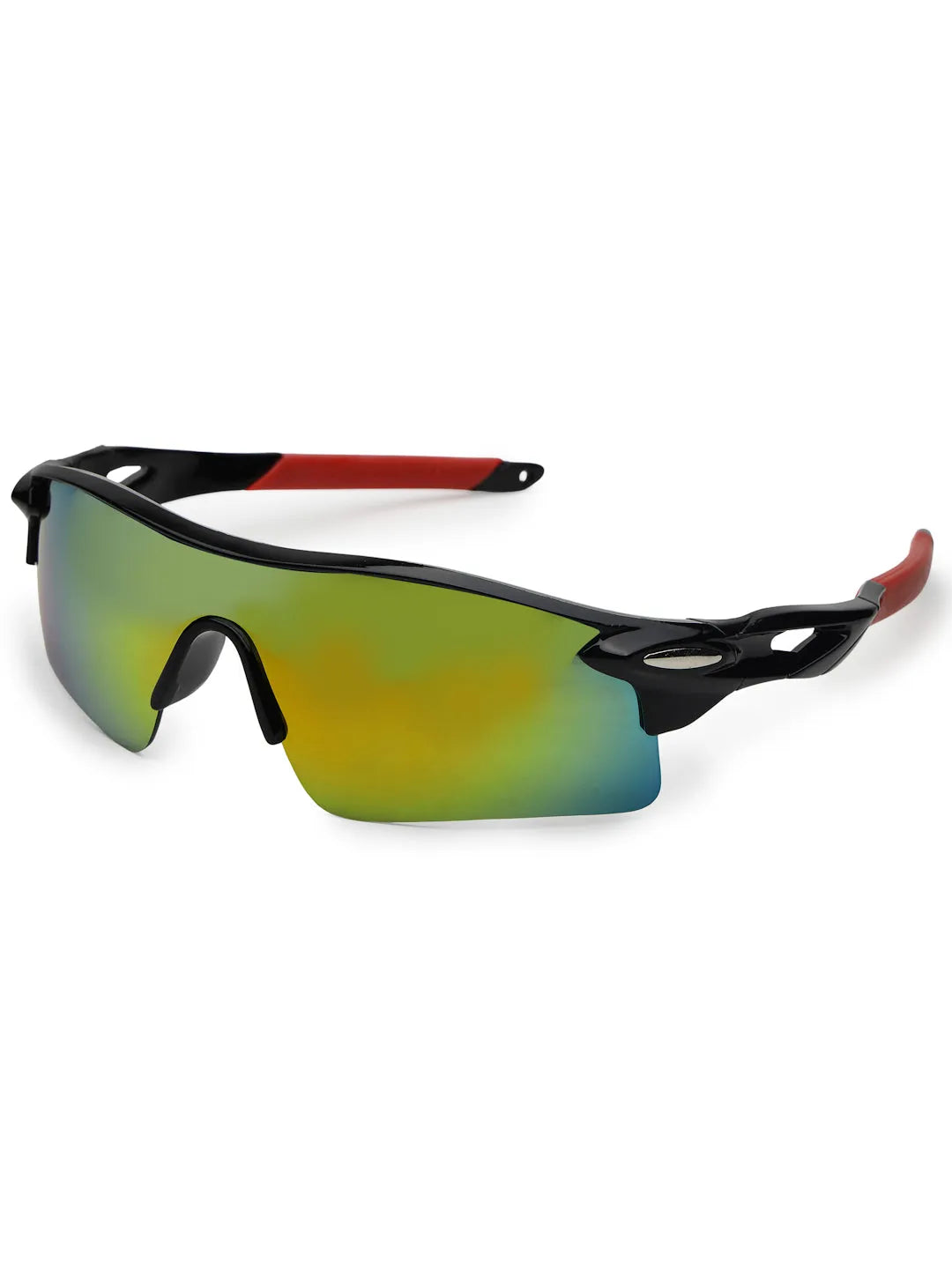 Griffey | Black/Green/Red Medium Half Rim Shield Sports for Men & Women [UV-protected]