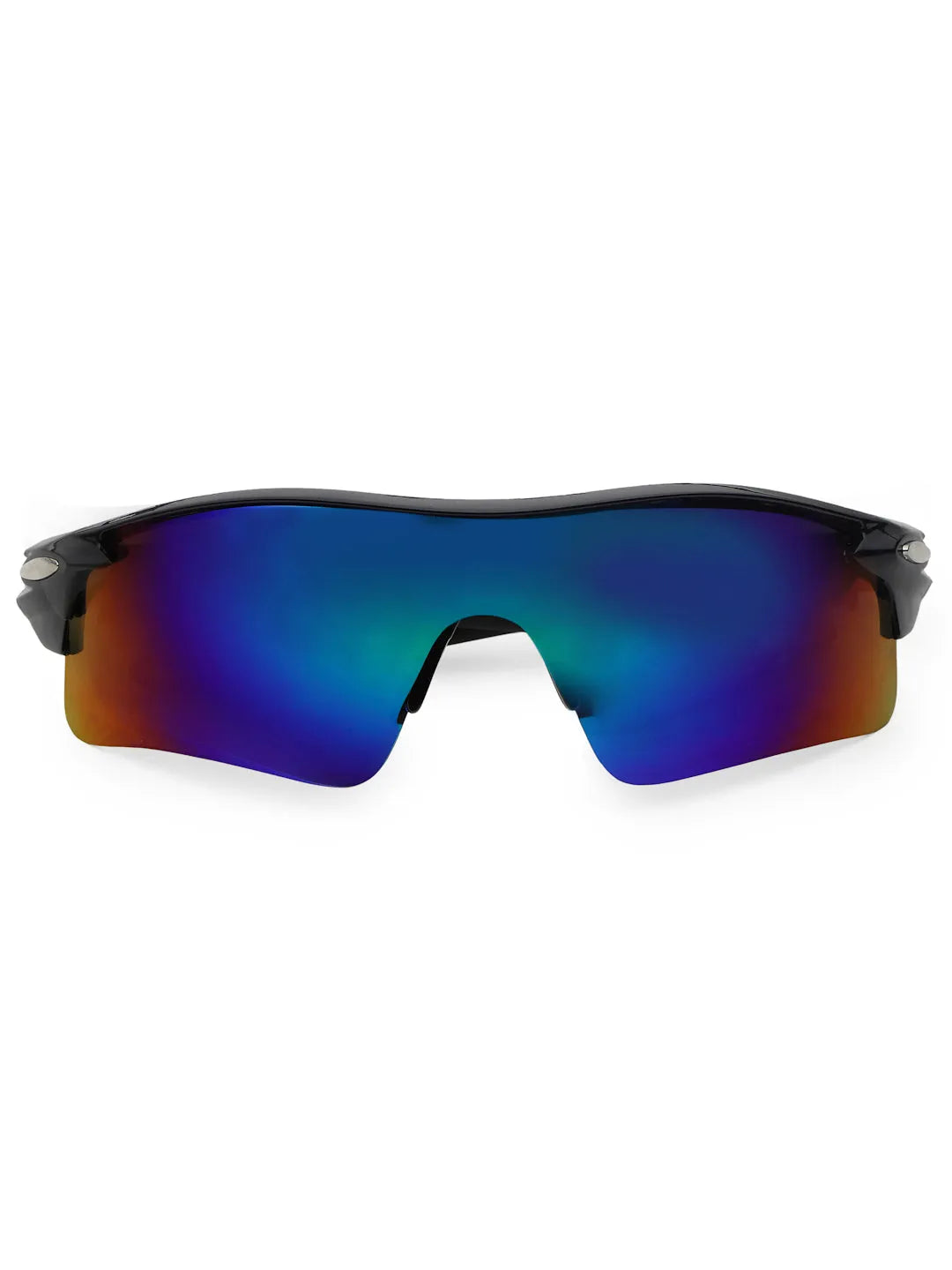 Griffey | Black/Blue/Black Medium Half Rim Shield Sports for Men & Women [UV-protected]