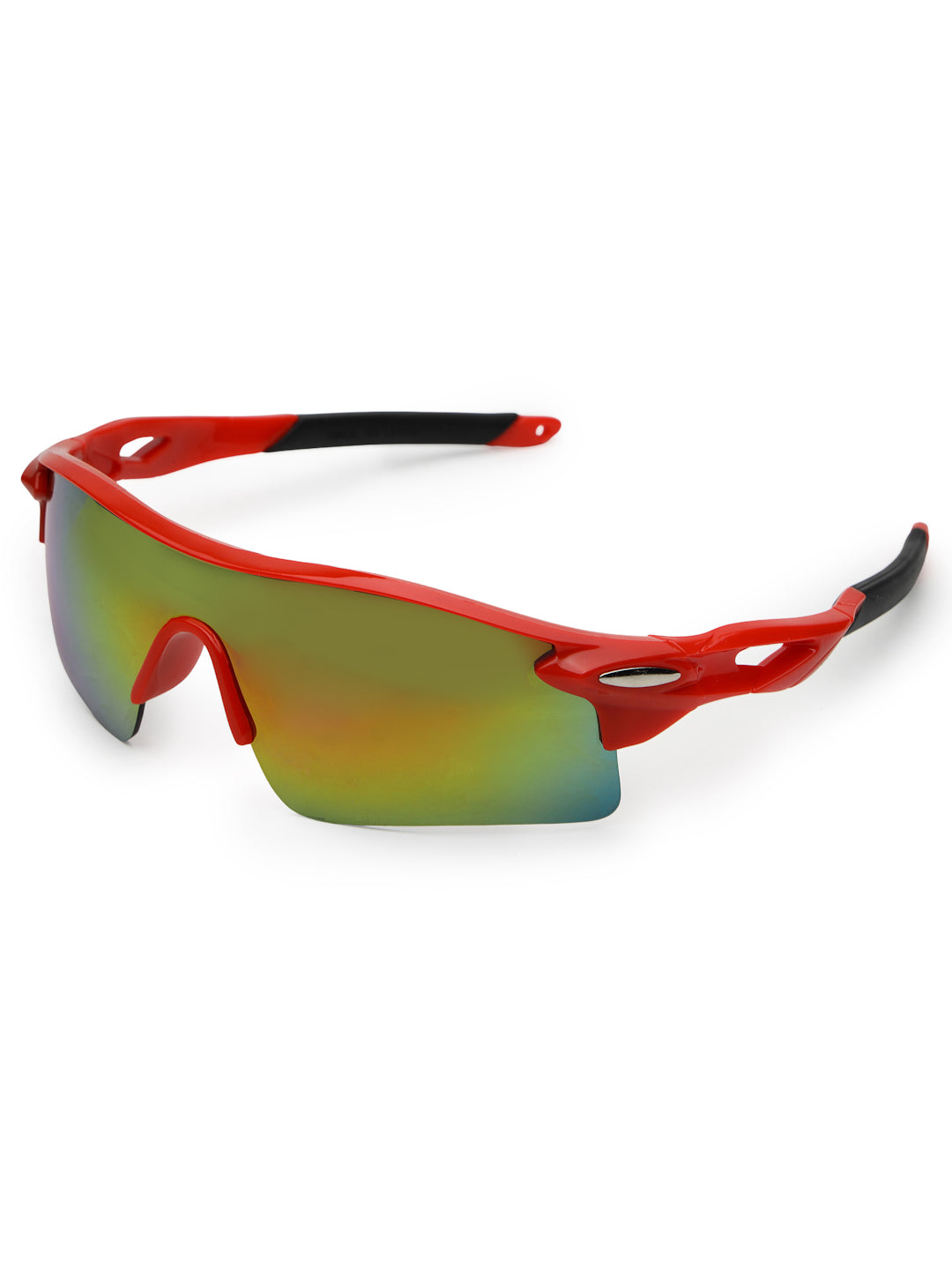 Griffey | Black/Green/Red Medium Half Rim Shield Sports for Men & Women [UV-protected]