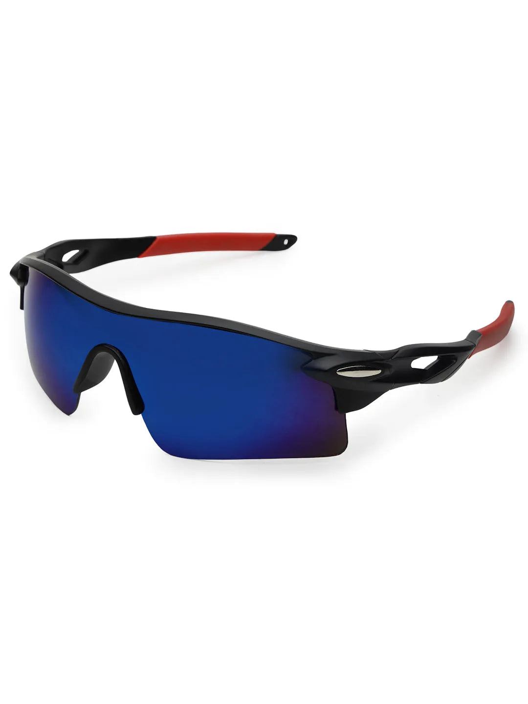 Griffey | Black/Blue/Red Medium Half Rim Shield Sports for Men & Women [UV-protected]