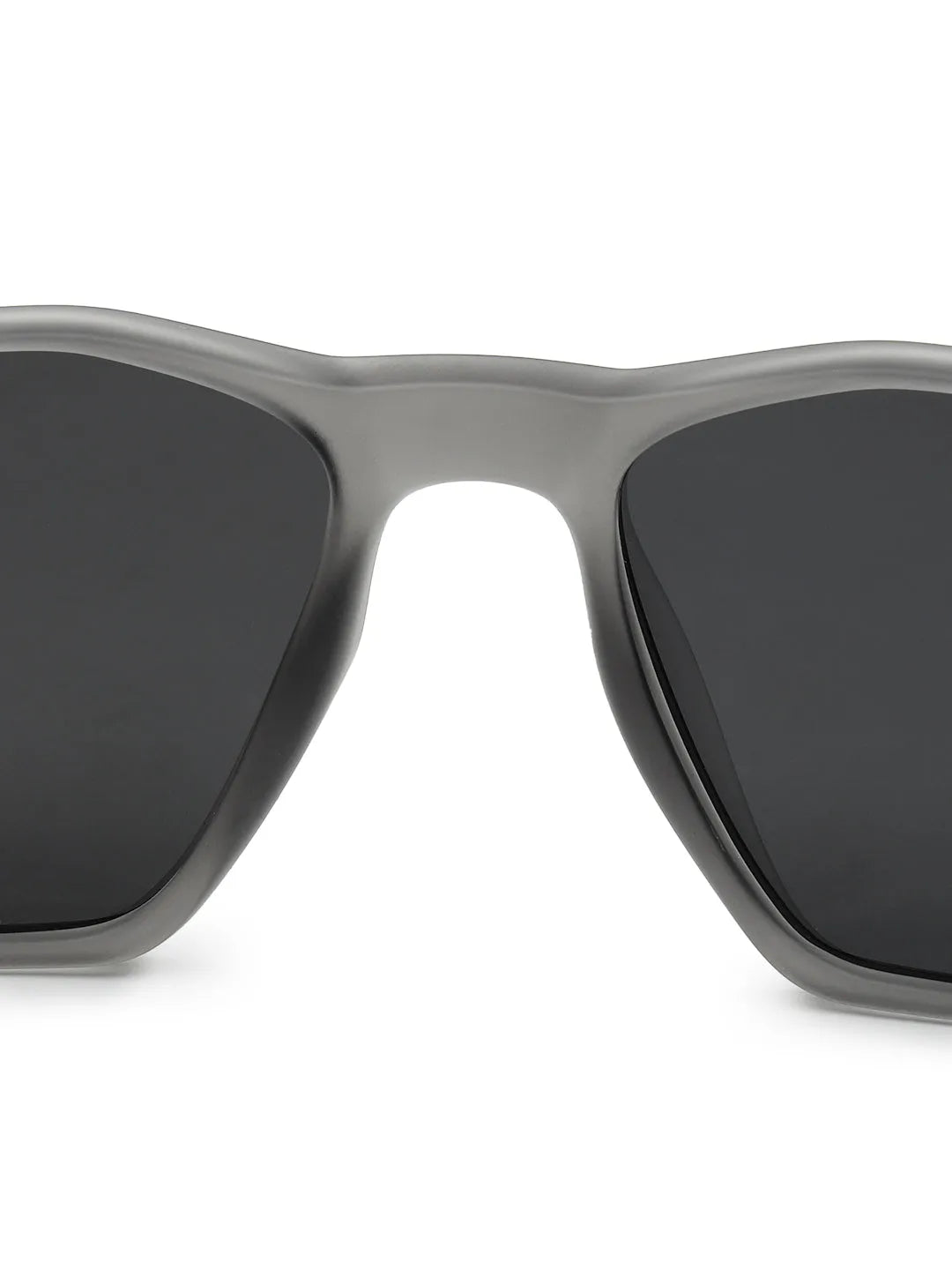 Sparks | Grey Large Full Rim Rectangle Sports for Men & Women Temple Tip Color Green [Polarized]