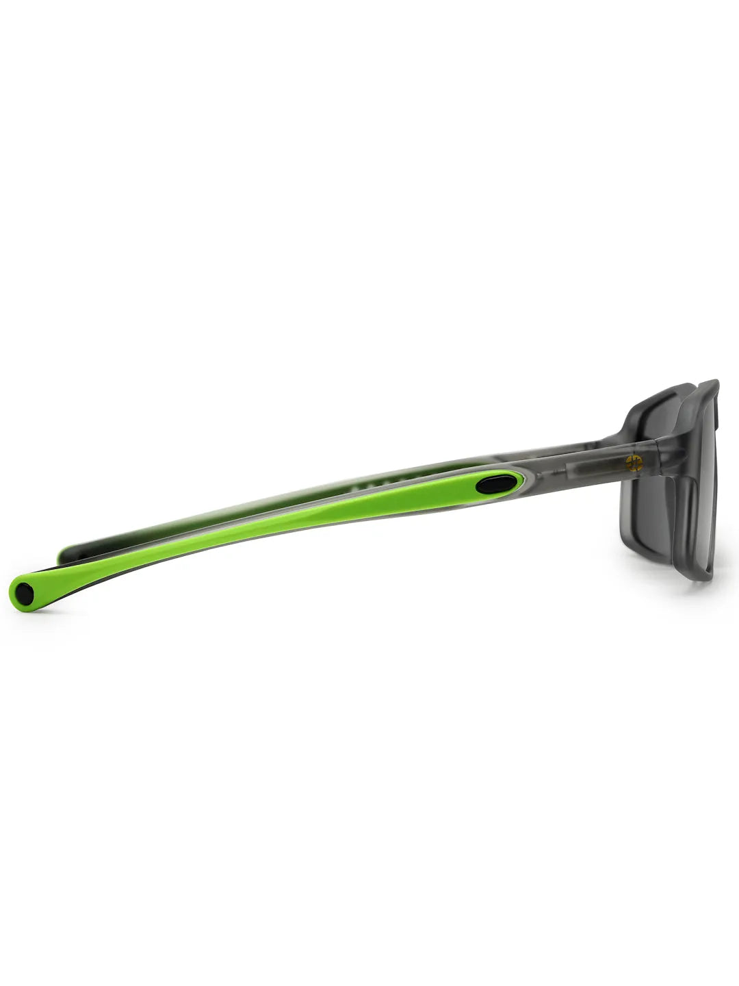 Sparks | Grey Large Full Rim Rectangle Sports for Men & Women Temple Tip Color Green [Polarized]