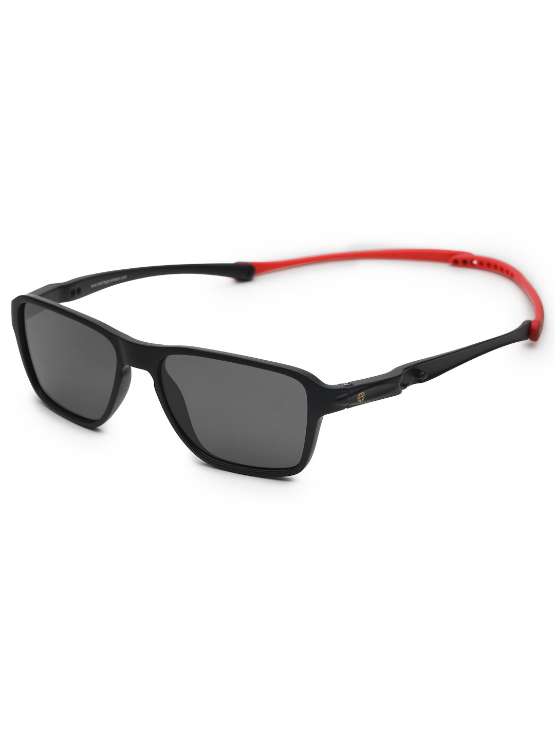 Rift | Black Large Full Rim Rectangle Sports for Men & Women [Polarized]