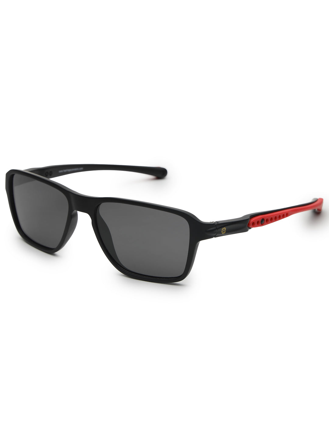 Rift | Black Large Full Rim Rectangle Sports for Men & Women [Polarized]