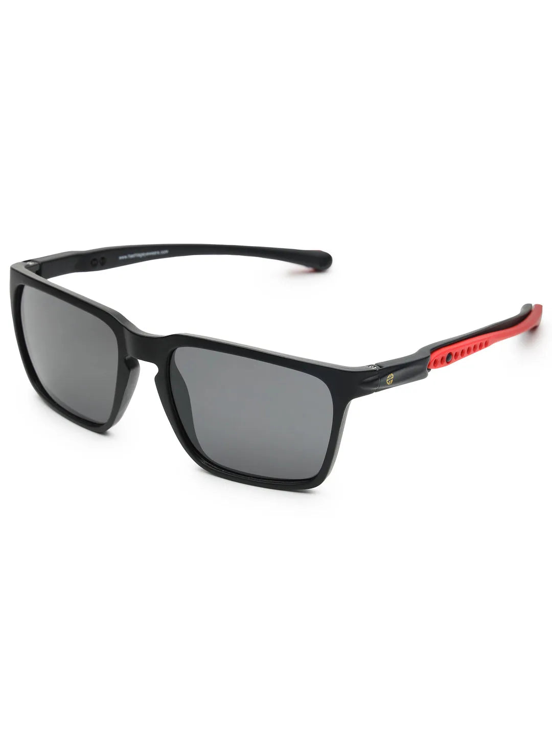DragGo | Black Medium Full Rim Rectangle Sports for Men & Women [Polarized]